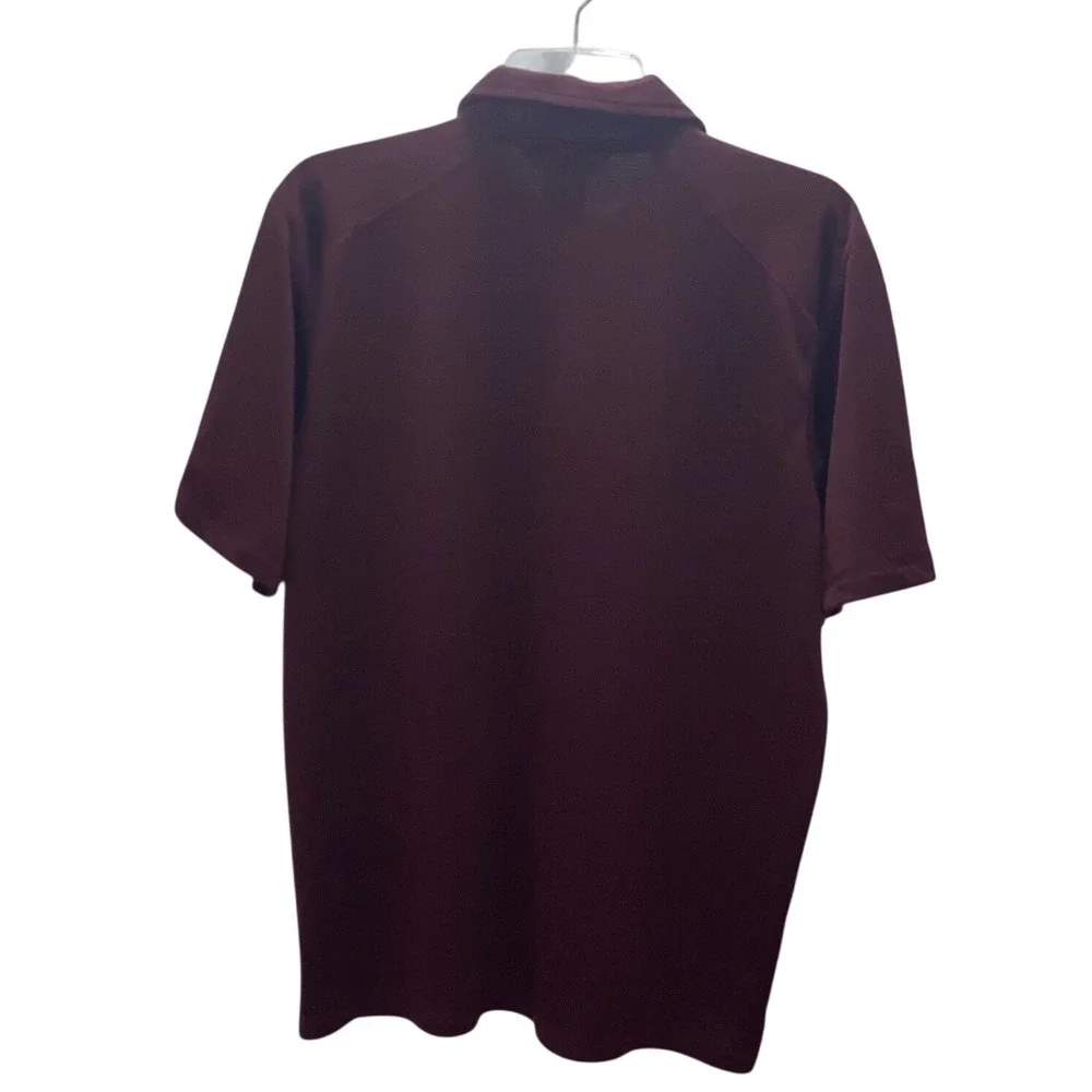 The North Face Mens‎ FlashDry Polo Shirt Burgundy Maroon Large Short Sleeve L